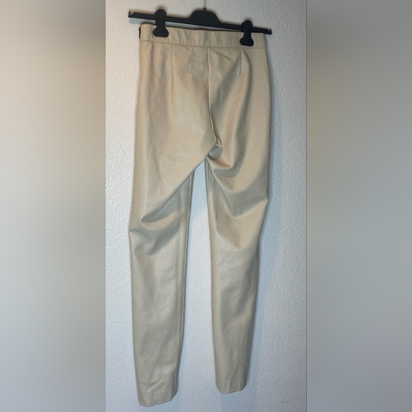 Zara Faux Leather Tights in Cream - Picture 15 of 15